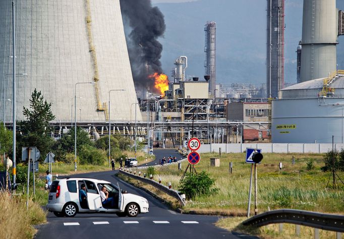 V litvínovské chemičce Unipetrol vypukl požár.