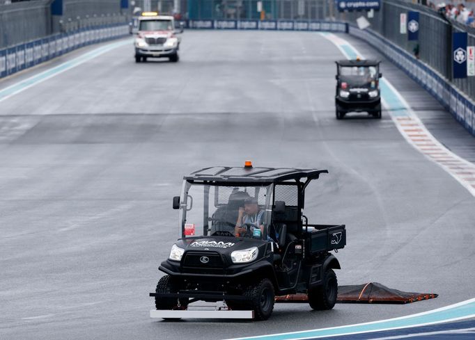 Vysoušení trati před sprintem v rámci Velké ceny Miami F1 2025