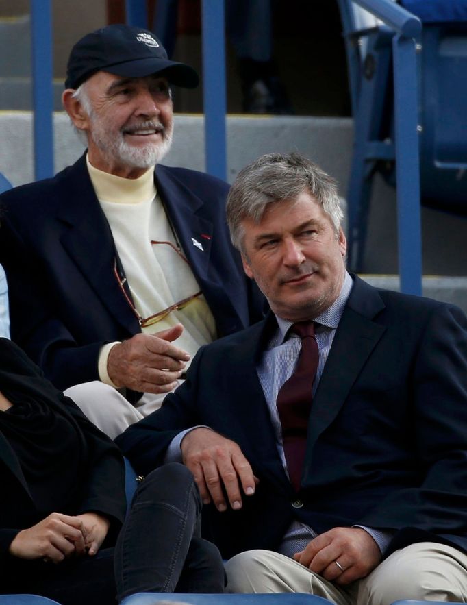 Tenis, US Open 2013: Sean Connery a Alex Baldwin