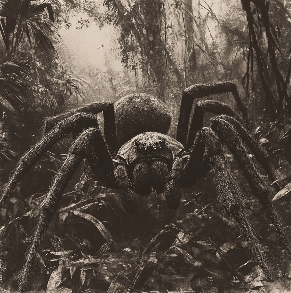 J'ba Fofi (Obří pavouk), Mýtické bytosti – vizualizace světových mýtických bytostí dle AI, mýtus, bytost, bytosti, mytologie, AI, umělá inteligence, historie, Magazín