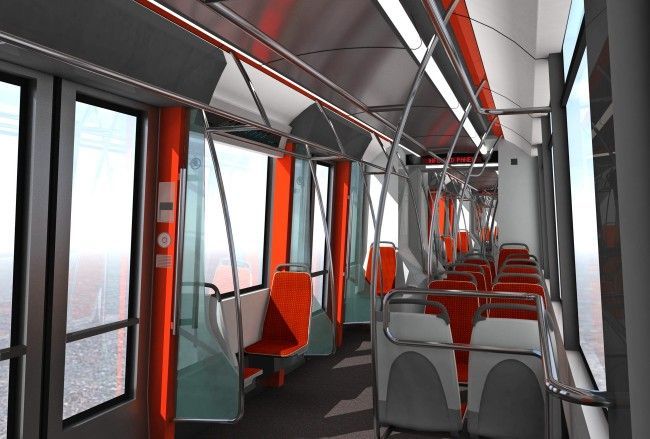 Nová tramvaj pro Prahu 15T - interiér látka