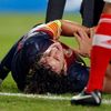 Fotbalista Barcelony Carlos Puyol se zranil v utkání Ligy mistrů 2012/13 s Benficou Lisabon.
