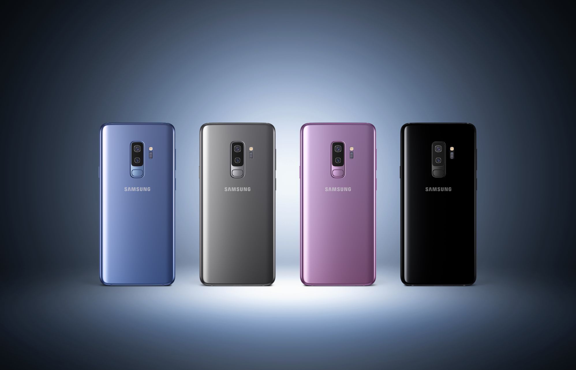 Samsung galaxy S9+ ve čtyřech barvách
