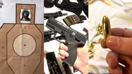 Terč s vyobrazením Ježíše Krista, pistole se jménem Vicki Weaver (ženy zabité v roce 1992 při zásahu FBI v Ruby Ridge) a náboj v ruce Robina Westmana na záběrech z videa, které dříve sám natočil a zveřejnil na sociálních sítích.
