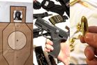 Terč s vyobrazením Ježíše Krista, pistole se jménem Vicki Weaver (ženy zabité v roce 1992 při zásahu FBI v Ruby Ridge) a náboj v ruce Robina Westmana na záběrech z videa, které dříve sám natočil a zveřejnil na sociálních sítích.