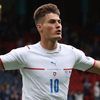 Patrik Schick slaví první gól v zápase Skotsko - Česko na ME 2020
