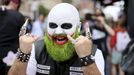 Jason Garcia poses as The Joker from Batman at the 2015 Comic-Con International in San Diego