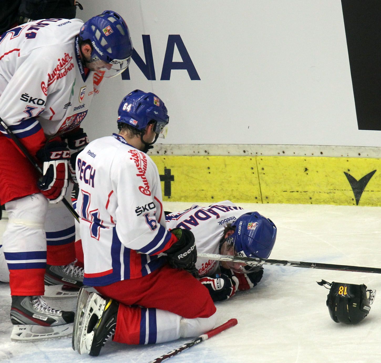 Česko - Německo (zraněný Nakládal, Pech, Čáslava)