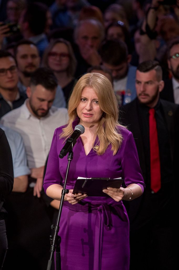 Zuzana Čaputová při druhém kole prezidentské volby.