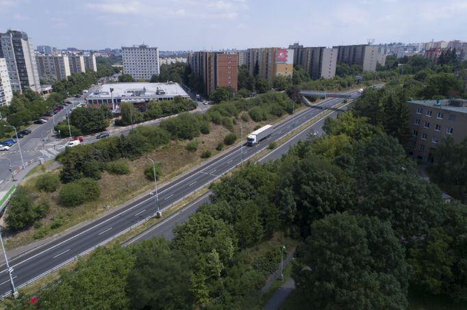 Ulice Spořilovská - vizualizace. Současný stav.