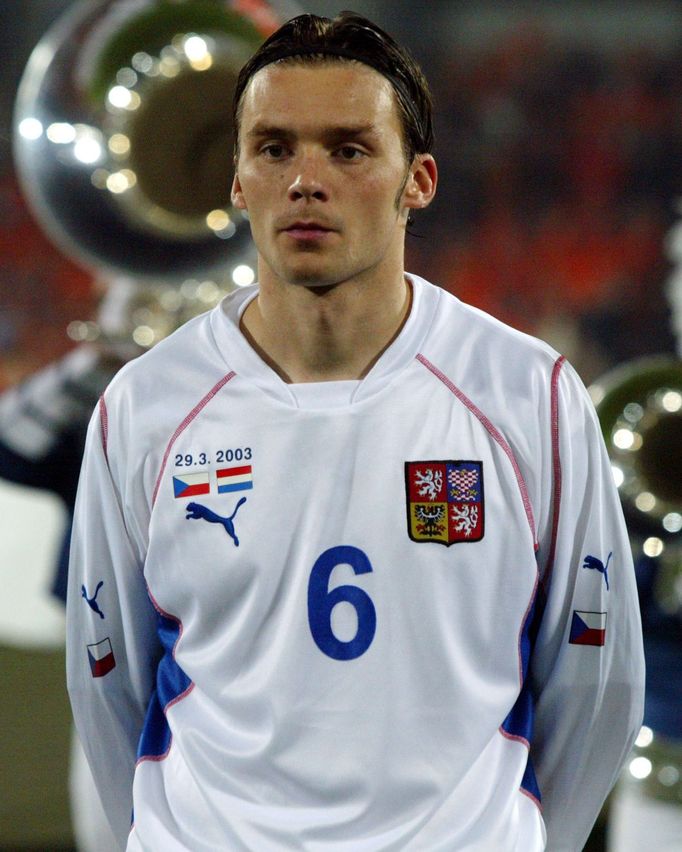 Marek Jankulovski před kvalifikačním zápasem o Euro 2004 proti Nizozemsku (Nizozemsko - Česko 1:1)