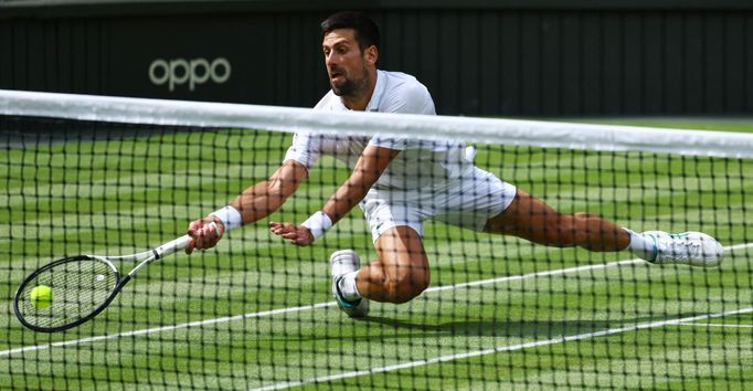 Novak Djokovič ve finále Wimbledonu 2023