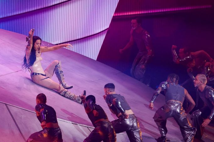 Katy Perry při zářijovém vystoupení na cenách MTV Video Music Awards.