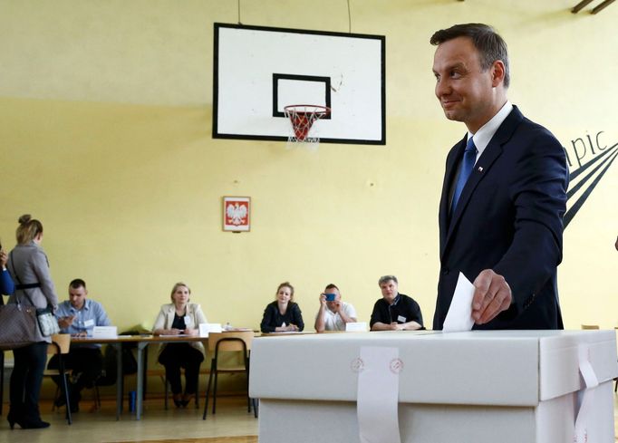 Andrzej Duda volil v Krakově.