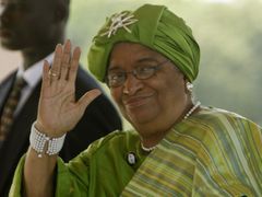 Do Ghany dorazila také první africká prezidentka Ellen Johnson-Sirleafová z Libérie