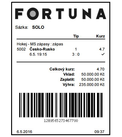 Fortuna Cesko Rusko tiket