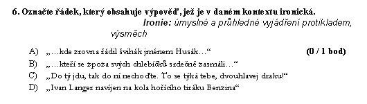 Test - gympl - humanitní část - ot. 6