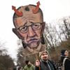 Německo, protesty, demonstrace, Merz