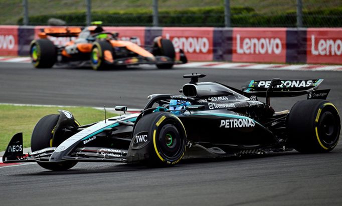 George Russell, Mercedes ve VC Maďarská formule 1 2025
