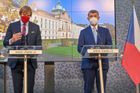 Ministr zdravotnictví v demisi Adam Vojtěch a premiér v demisi Andrej Babiš