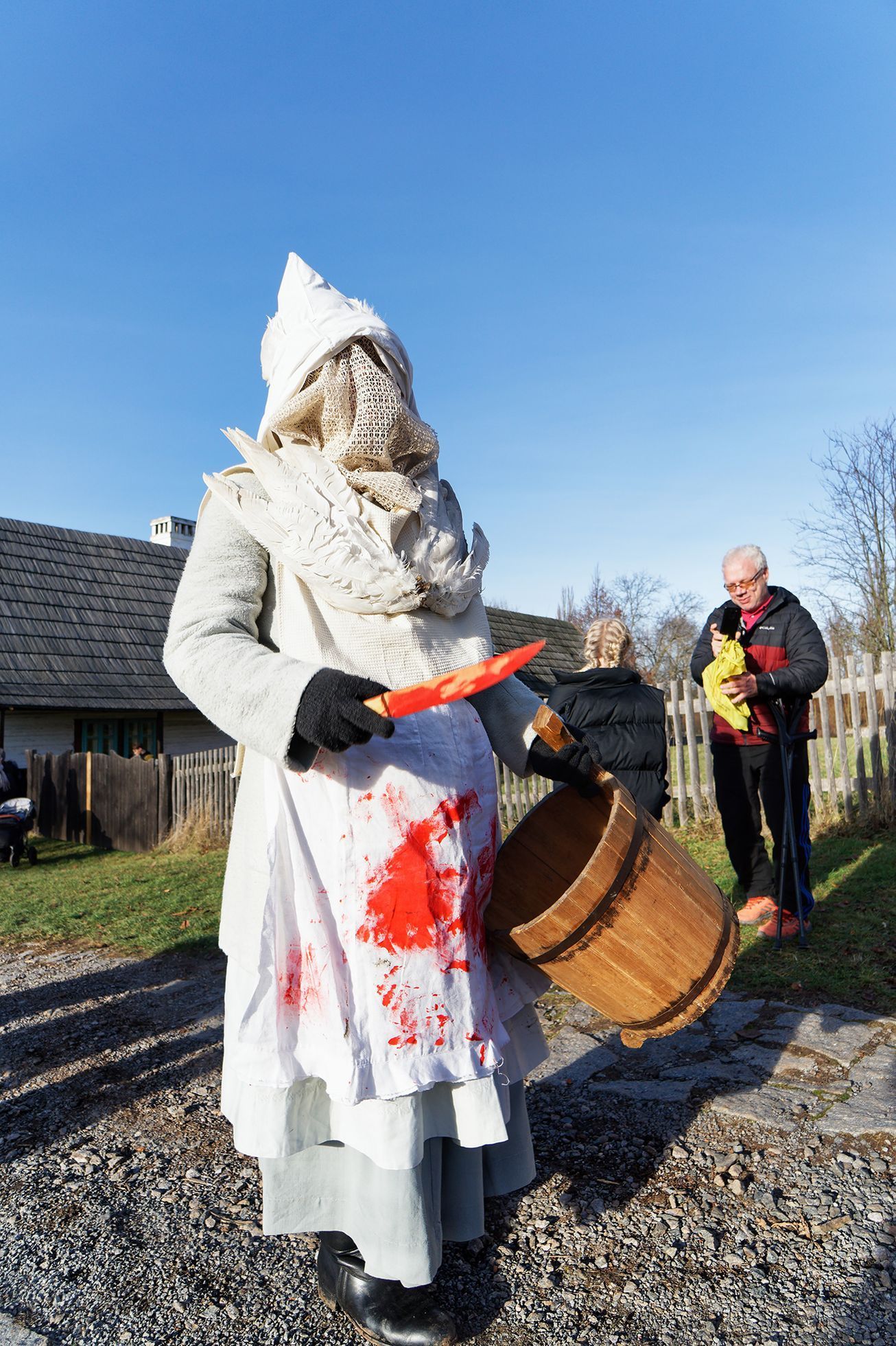 Advent ve skanzenu v Kouřimi. Mýtické postavy a zvyky na fotkách, prosinec 2023