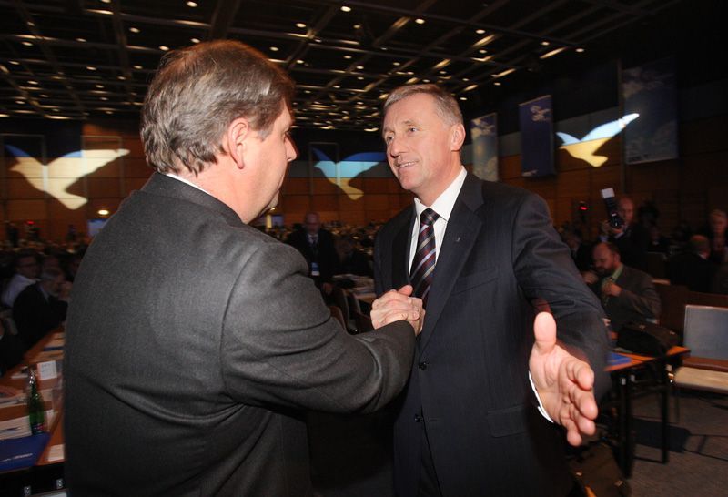 Kongres ODS: Petr Bendl a Mirek Topolánek