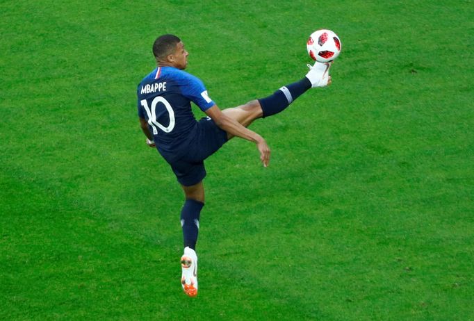 Kylian Mbappé v semifinále MS 2018 Francie - Belgie