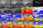 Programy s infračerveným pohledem umožní meteorologům rozlišit jednotlivé rozdíly v atmosféře, jako jsou mraky, vodní pára, kouř, led nebo sopečný popel.