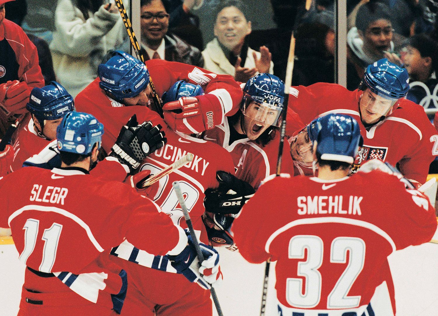 Herbert Slavík: hvězdy českého hokeje, fotoreportáž z NHL v době před OH v Naganu a snímky z Nagana