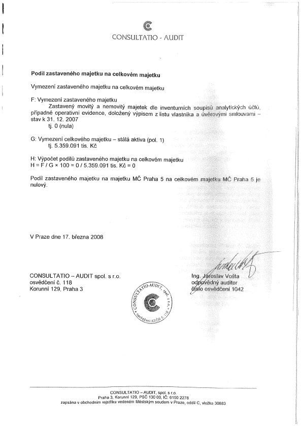 Audit Prahy 5, 2006
