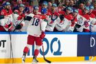 Dominik Kubalik se raduje v zápase Česko - Norsko na MS 2023