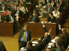 A stejně často poslanecké kluby ČSSD a KSČM hlasovaly shodně. Snímek z 20. října 2005.
