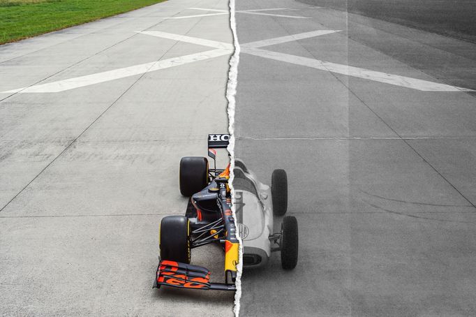 Red Bull RB7/14 versus Tatra 607-2