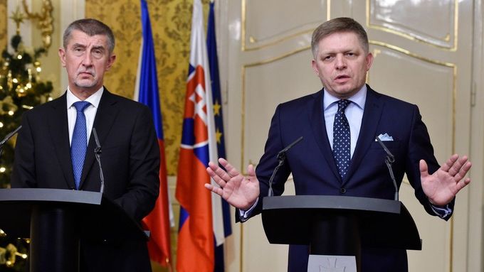 Andrej Babiš a Robert Fico jako premiéři.
