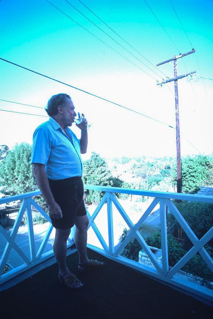Americký básník Charles Bukowski na snímku z cca 80. let - 90 let.