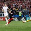 Mario Mandžukič dává gól v semifinále MS 2018 Chorvatsko - Anglie