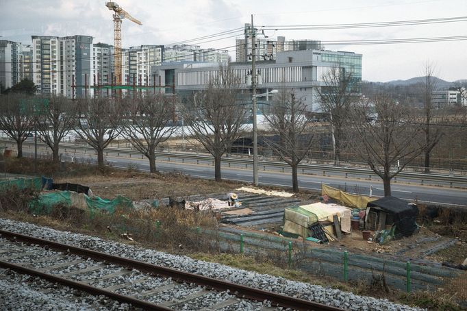 Jihokorejské město Pchadžu na hranicích se Severní Koreou.