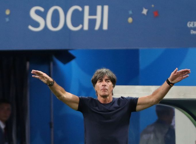 Joachim Löw v zápase Německo - Švédsko na MS 2018