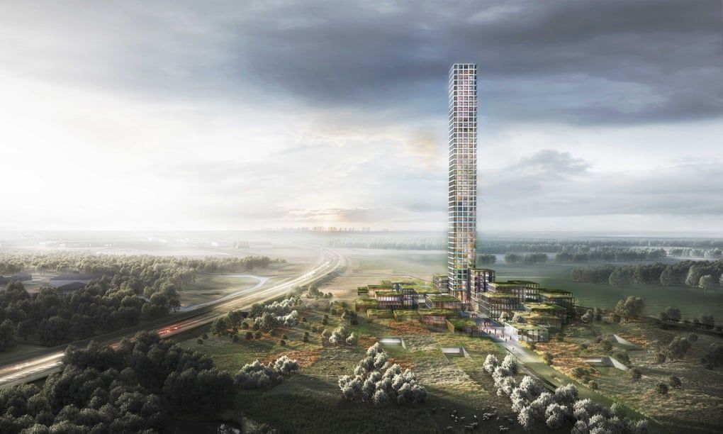Nejvyšší mrakodrap v západní EU přezdívaný 'Eye of Sauron' by měl stát na dánském venkově.