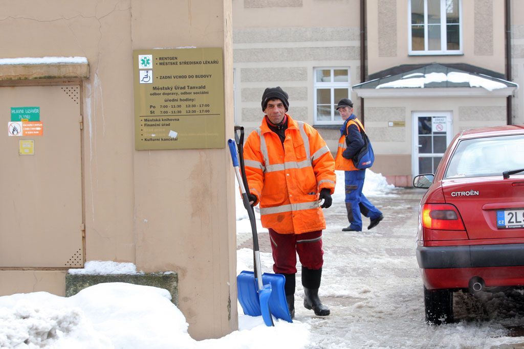 Sníh v Tanvaldu i jinde