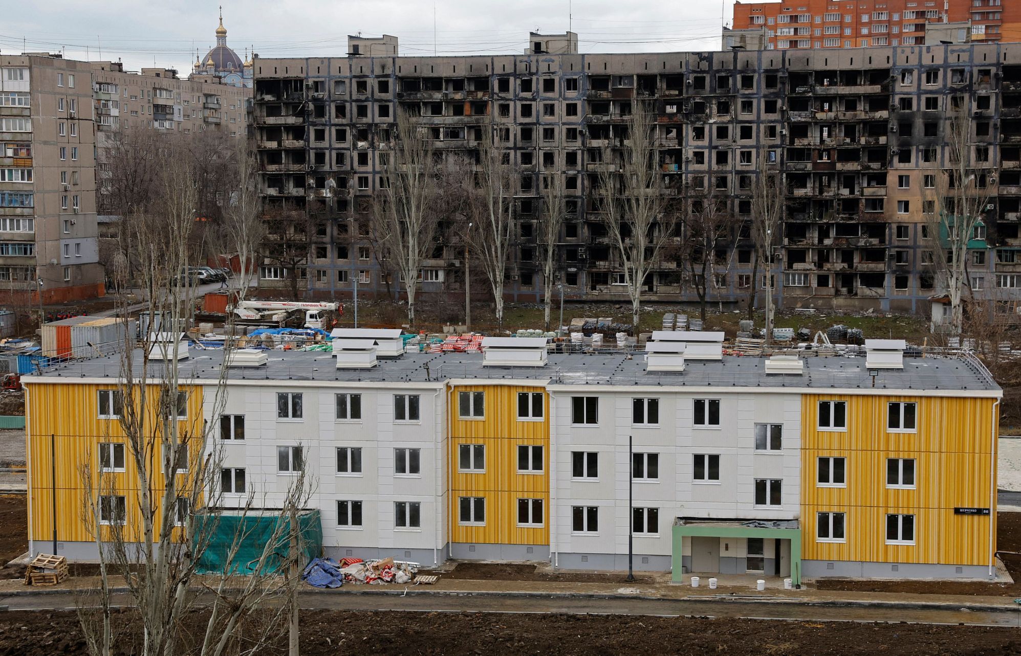 Mariupol ukrajina rusko válka nové domy