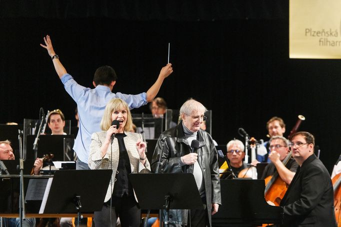 Snímek ze čtvrteční zkoušky koncertu.