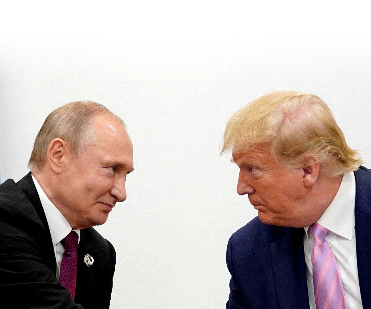 koláž - Trump, Putin