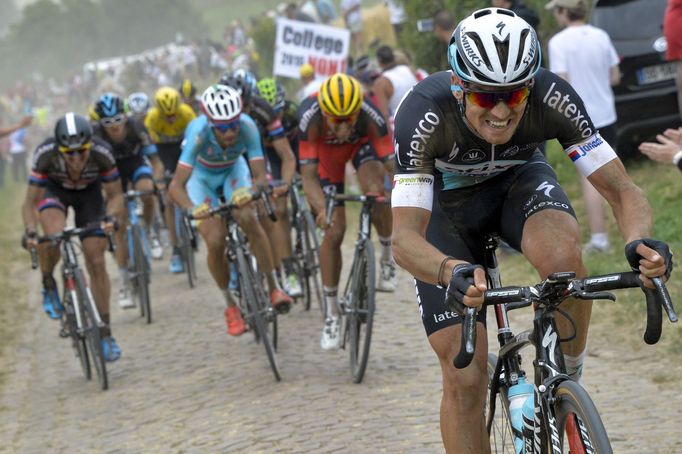 Tour de France 2015 - čtvrtá etapa (Štybar na čele závodu)