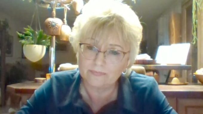 Margita Balaštíková v DVTV v roce 2021