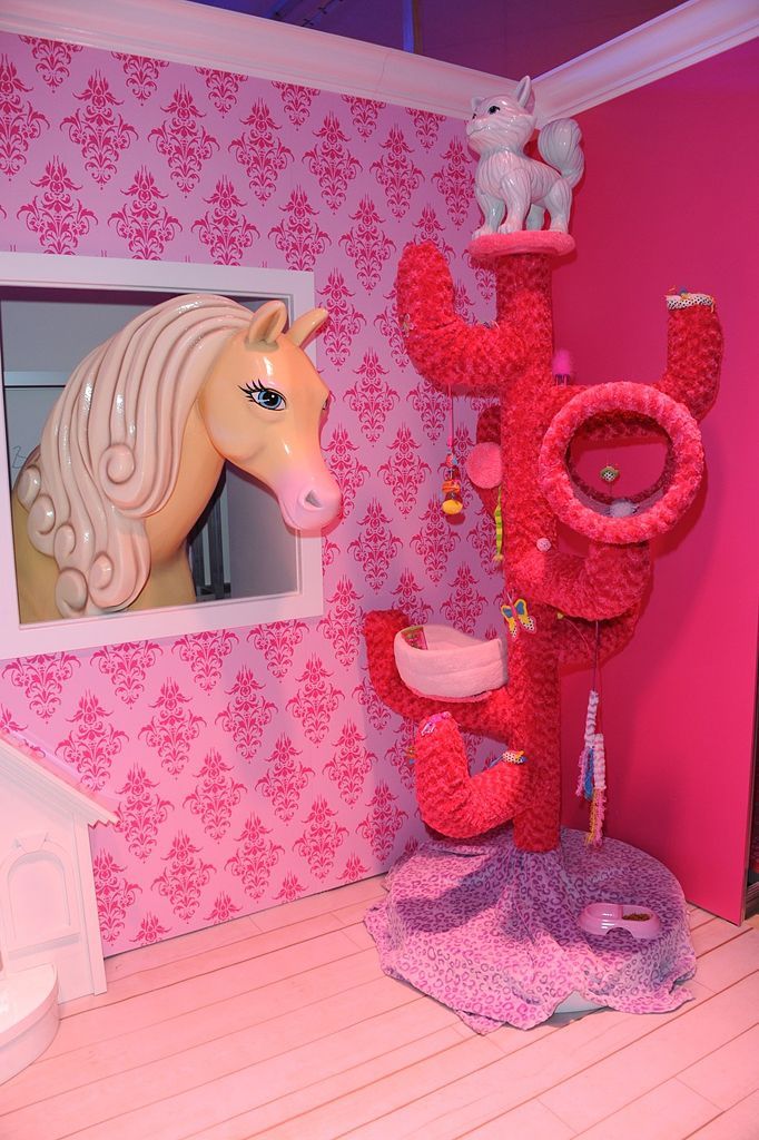 Living room at a guided tour at Barbie - The Dreamhouse Experience in Mitte. Berlin, Germany - 11.04.2013