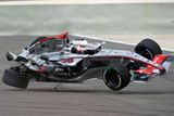 I když na formuli 1 nemá Räikkönen jen nejlepší vzpomínky. Takto například havaroval v kvalifikaci na GP Bahrajnu v roce 2006. Tehdy ještě jezdil za McLaren.