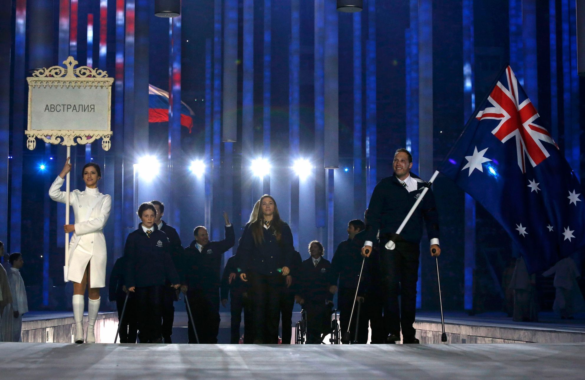 Paralympiáda Soči 2014: slavnostní zahájení (Austrálie, Cameron Rahles-Rahbula)