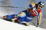Švédská lyžařka Anja Pärsonová na trati superobřího slalomu na MS v domácím Aare.