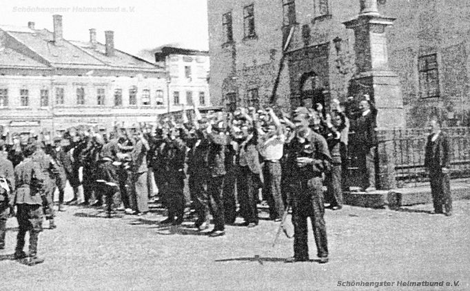 Vyhnání Němců z Lanškrouna. Květen 1945.